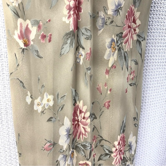 NOS 90s Positive Attitude Sz 12 Floral Fairy Romantic Sheer Midi Dress W/ Wrap - Picture 5 of 15